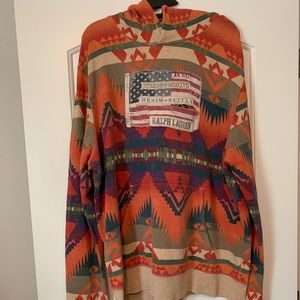 Ralph Lauren Denim Supply Hooded Aztec Sweatshirt